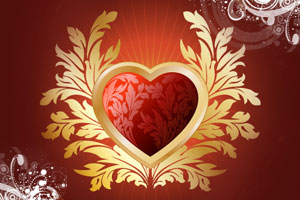 ornamental heart vector