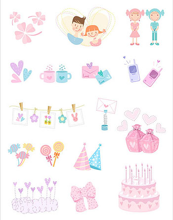 Cute icon vector material