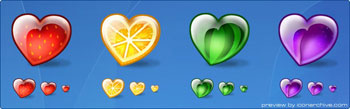 Fruity Hearts Icons By Flameia Design
