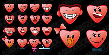 Heart-shaped icon on the theme of expression