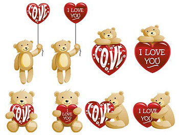 Teddy bears with Hearts