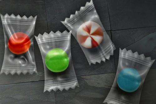 Candy in a Plastic Wrapper