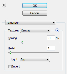 fabric texture texturizer settings