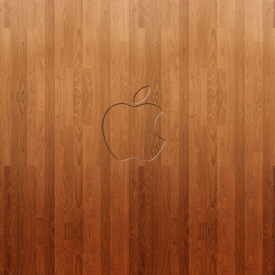 apple logo hardwood