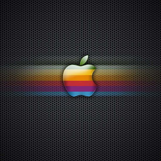 apple logo rainbow