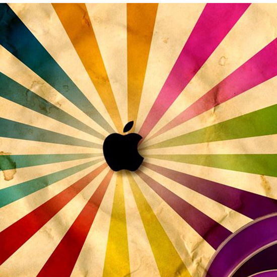 apple logo rays