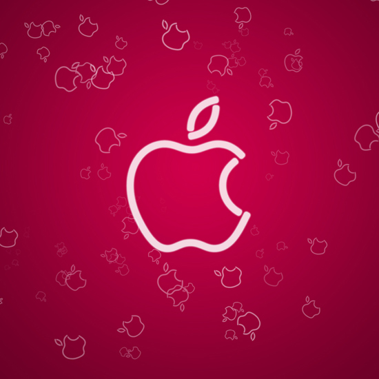 apple logo red